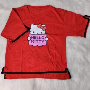 Ladies Drop Shoulder T-Shirt – Hello Kitty Design