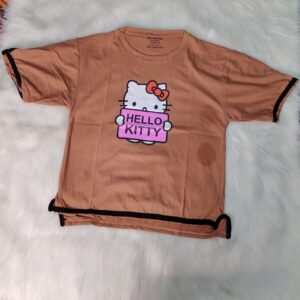 Ladies Drop Shoulder T-Shirt – Hello Kitty Design