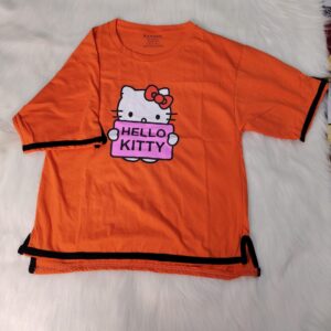 Ladies Drop Shoulder T-Shirt – Hello Kitty Design