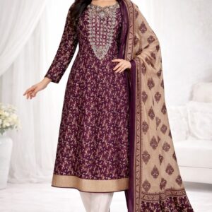 Embroidered Digital Print Cotton 3 Piece (Unstitched)