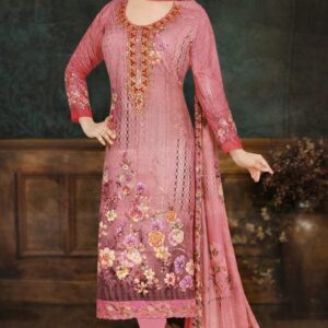 Digital Flora Embroidered Cotton 3 Piece (Unstitched)